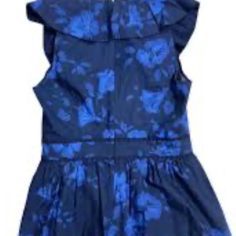 kate spade navy peplum top with blue floral pattern - Picture 5 of 5